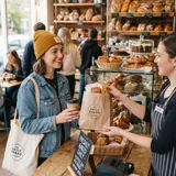 Retrait de viennoiseries en boulangerie